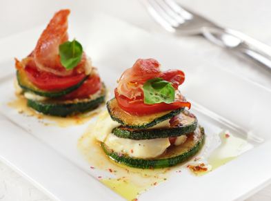 Buffalo Mozzarella Caprese and Grilled Zucchini